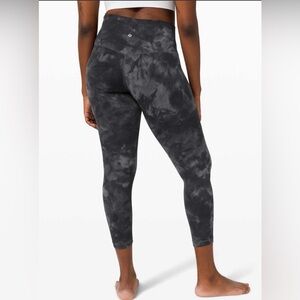 Lululemon Align Pant 25" Diamond Dye Pitch Grey Graphite Grey. Size 2.